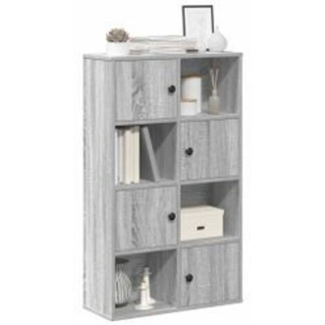 Bibliothèque sonoma gris 60x24x101,5 bois d'ingénierie