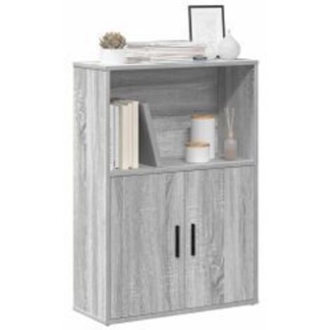 Bibliothèque sonoma gris 60x24x85 bois d'ingénierie