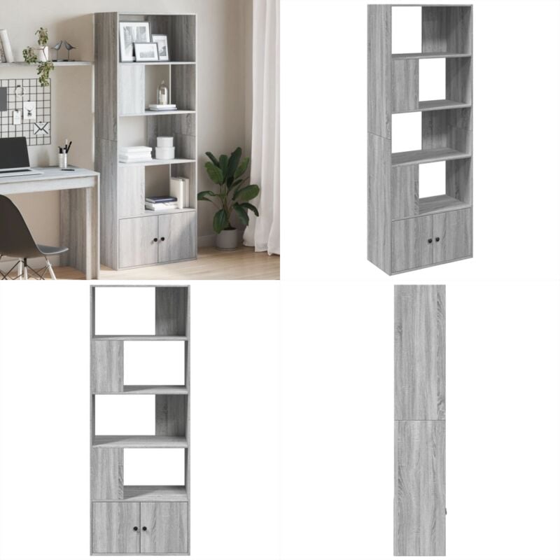 Vidaxl - Bibliothèque sonoma gris 70x36x189 cm bois d'ingénierie - Bibliothèque - Meuble Rangement - Étagère - Bibliothéque Design - Bibliothèque