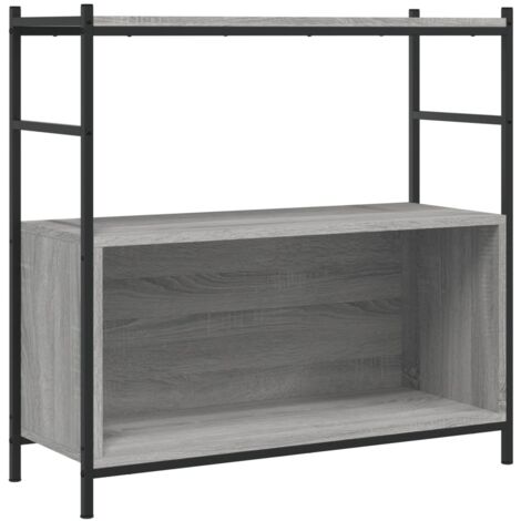 Bibliothèque sonoma gris 80x30x78,5 bois d'ingénierie et fer