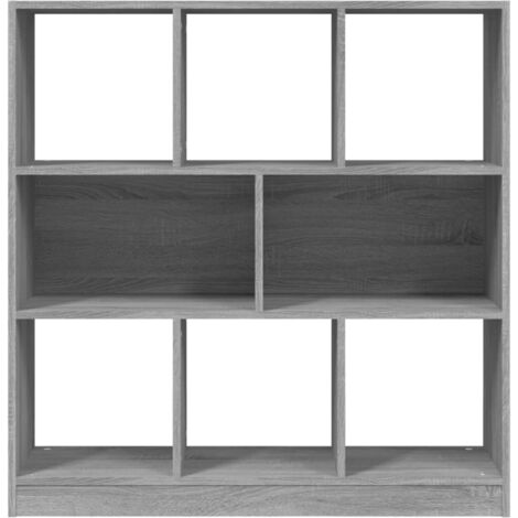 Bibliothèque Sonoma gris 97,5x29,5x100 Bois d'ingénierie