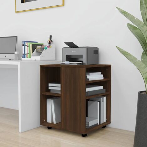 Bibliothèque Style scandinave - Meuble de Rangement - Armoire roulante Chêne marron 60x53x72 cm Bois d'ingénierie Chic-983057