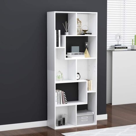 Bibliothèque Style scandinave - Meuble de Rangement - Blanc 67x24x161 cm Bois d'ingénierie Chic-899636