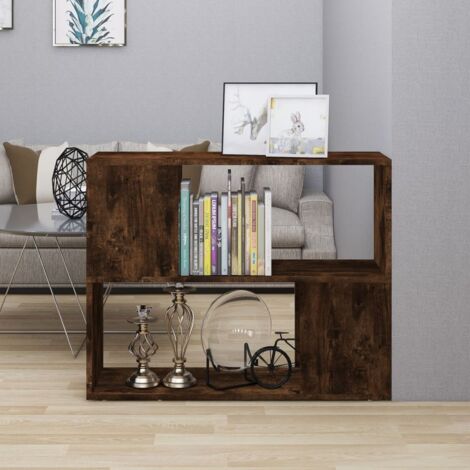 Bibliothèque Style scandinave - Meuble de Rangement - Chêne fumé 80x24x63 cm Chic-693162