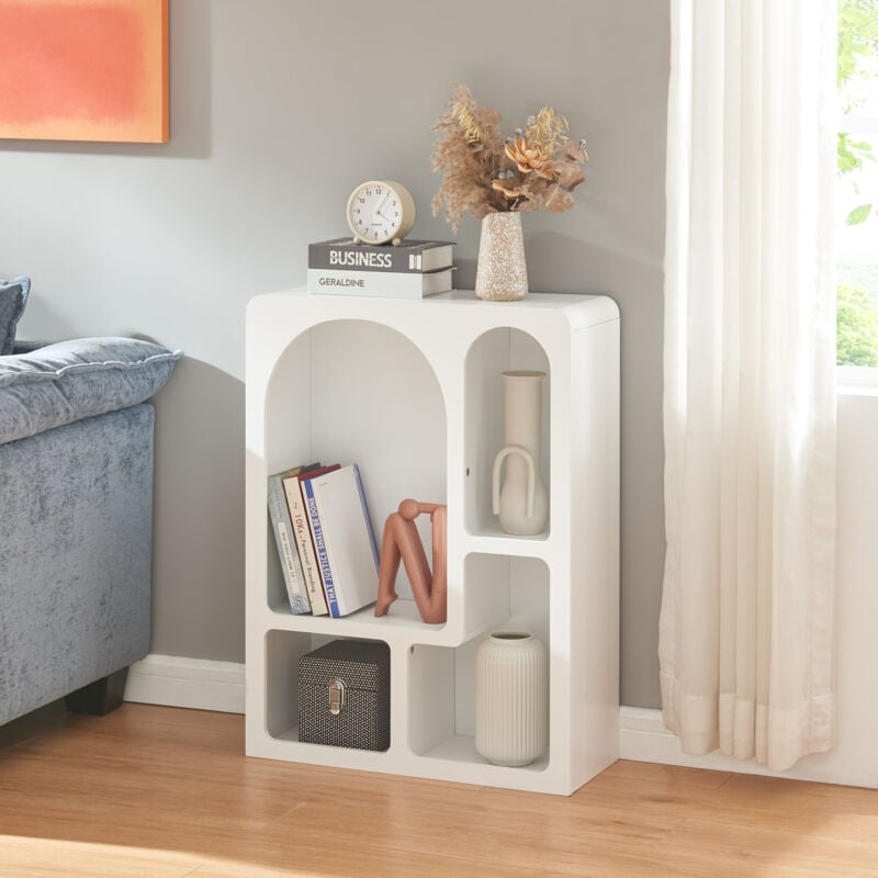 [en.casa] - Bibliothèque Vågå 80 x 60 x 24 cm blanc