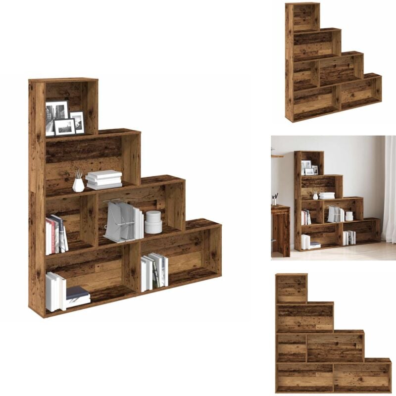 Vidaxl - Bibliothèque vieux bois 157x24x160 cm bois d'ingénierie - Armoire à Livres - Armoires à Livres - Bibliothèque - Étagère à Livres