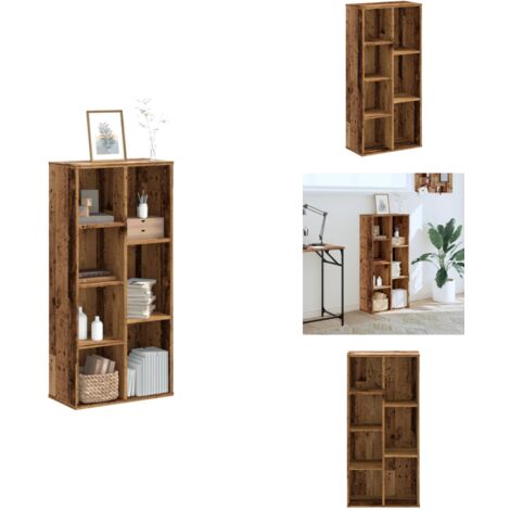 Bibliothèque vieux bois 50x25x105 cm bois d'ingénierie - Bibliothèque - Bibliothèques - Étagère - Armoire De Rangement