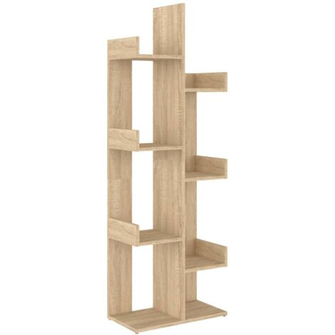 Bibliothèque,Armoire à Livres Chêne sonoma 48x25,5x140 cm Bois d’ingénierie CFW2420017