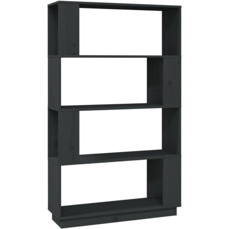 Bibliothèque,Armoire à Livres/Séparateur de pièce Gris 80x25x132 cm Pin massif CFW5966067