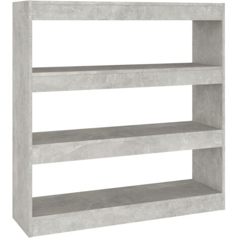 Bibliothèque,Armoire à Livres/Séparateur de pièce Gris béton 100x30x103 cm CFW1423013