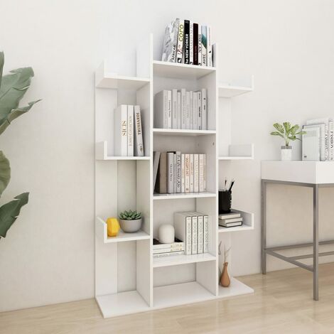 Bibliothèque,Étagère de Rangement Ouvert,Étagère livres Blanc 86x25,5x140 cm Aggloméré - DH92008