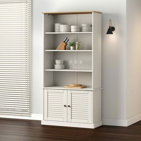 Bibliothèque,Étagère de Rangement Ouvert,Étagère livres VIGO blanc 85x35x170 cm bois massif de pin - DH20666