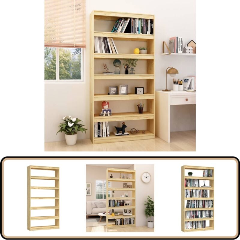 Vidaxl - Bibliothèque/Séparateur de pièce 100x30x200 cm pin massif - Bibliothèque - Étagère - Meuble De Salon - Mobilier Intérieur - Séparation Pièce