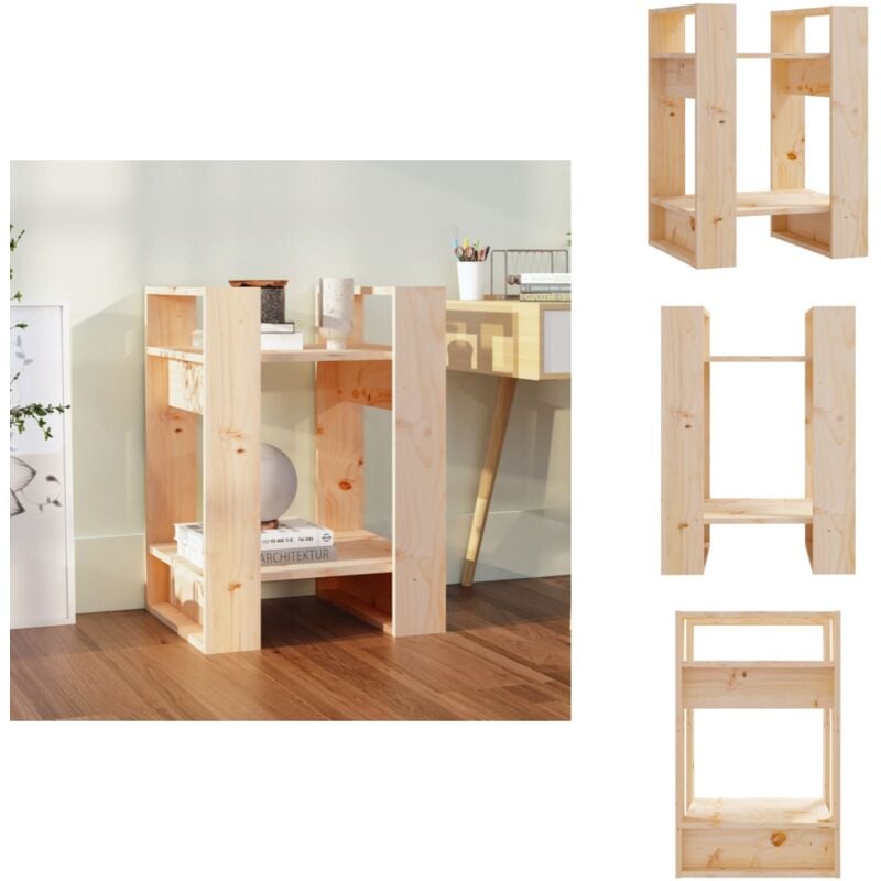Bibliothèque/Séparateur de pièce 41x35x57 cm Pin massif - Bibliothèque - Meuble Rangement - Étagère - Séparateur De Pièce - Bibliothèque En Bois