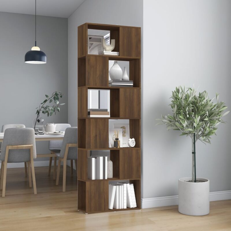 Furniture Limited - Bibliothèque/Séparateur de pièce Chêne marron