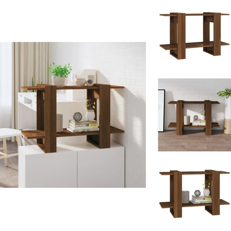 Bibliothèque/Séparateur de pièce Chêne Marron 80x30x51 cm - Bibliothèque - Meuble Rangement - Étagère - Séparateur Pièce - Mobilier Intérieur