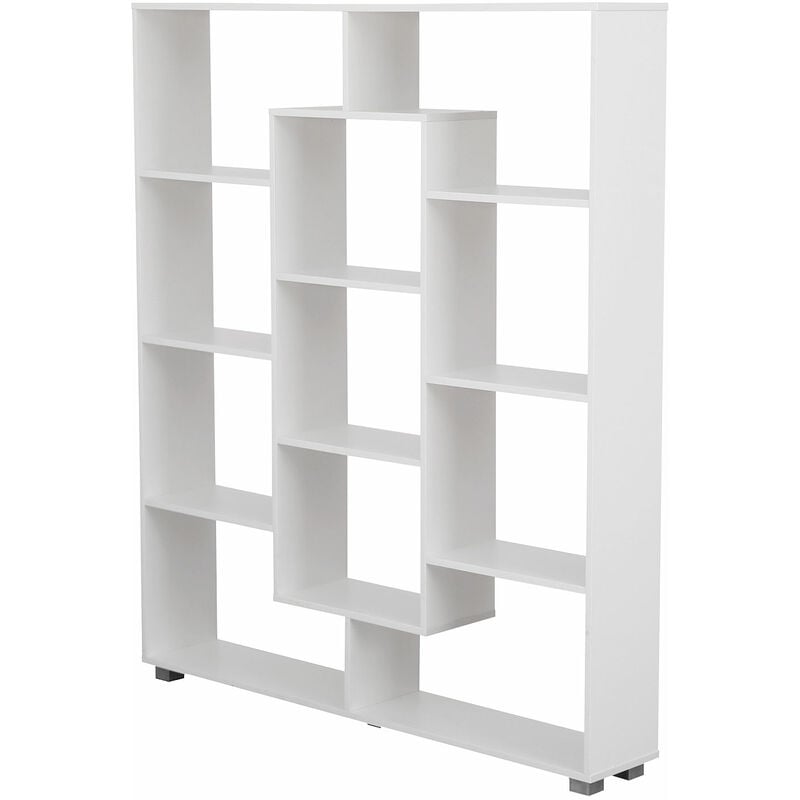Happy Garden - Bibliothèque 11 étagères multiformes blanche emily
