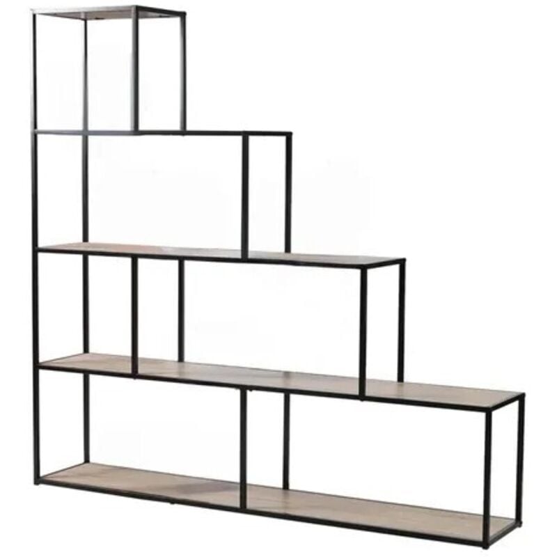 Calicosy - Bibliothèque 5 Niveaux Design Escalier - L160 x H157 cm - Colorado