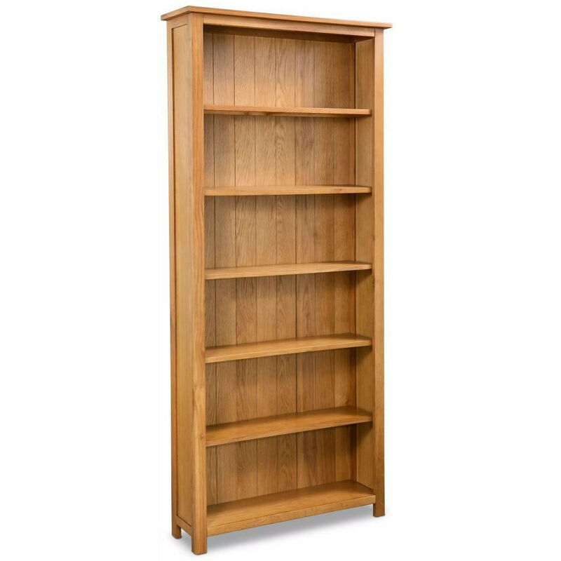Les Tendances – Bibliothèque en chêne massif clair 6 étagères – Dimensions 70x22x140 cm – Finition vernis naturelle – Espace de rangement esthétique Les Tendances – Bibliothèque en chêne massif clair 6 étagères – Dimensions 70x22x140 cm – Finition vernis naturelle – Espace de rangement esthétique