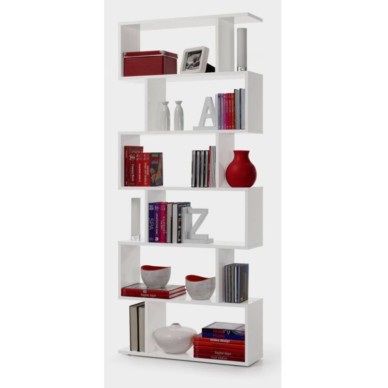 Kit bibliothèque athena cm.80x24x192h blanc