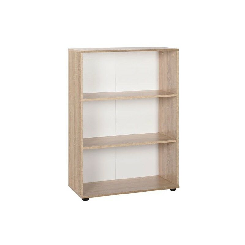 bibliotheque de bureau avec 3 etageres couleur sonoma cm 72x34xh.109