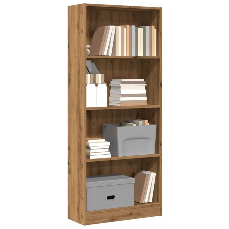 Bibliothèque chêne artisanal 60x24x143 cm bois d'ingénierie - Vidaxl