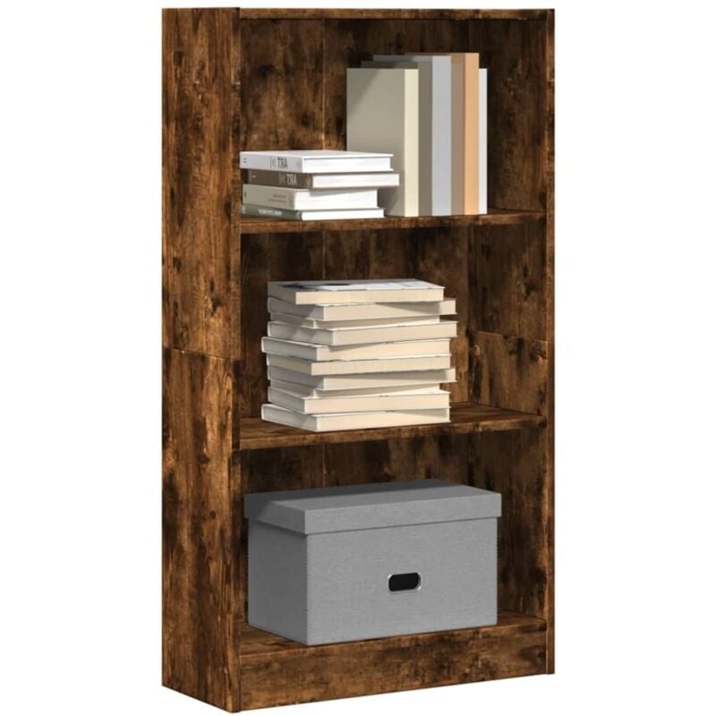 Bibliothèque chêne fumé 60x24x109 cm bois d'ingénierie - Vidaxl
