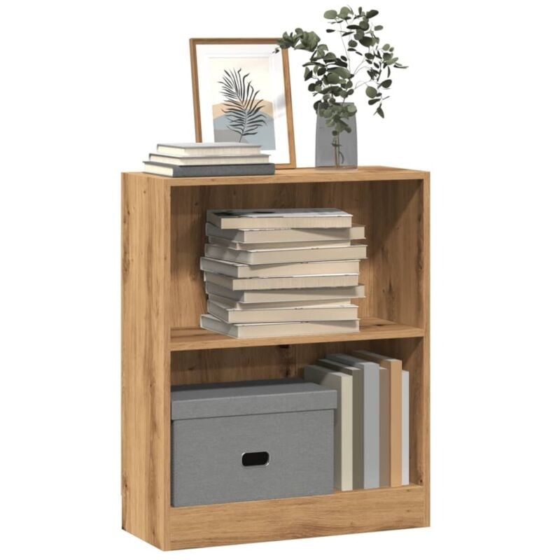 Bibliothèque chêne artisanal 60x24x76 cm bois d'ingénierie - Vidaxl