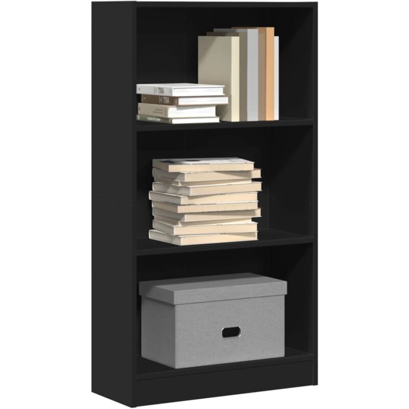 Bibliothèque noir 60x24x109 cm bois d'ingénierie - Vidaxl