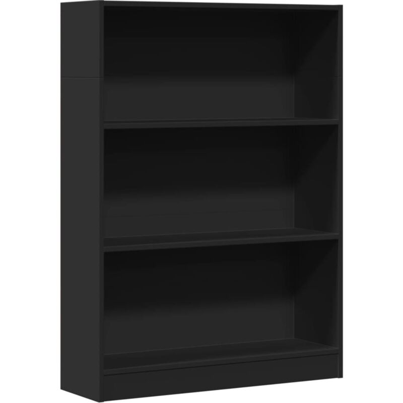 Bibliothèque noir 80x24x109 cm bois d'ingénierie Vidaxl