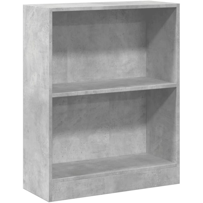Bibliothèque Gris béton 60x24x76 cm Bois d'ingénierie Vidaxl