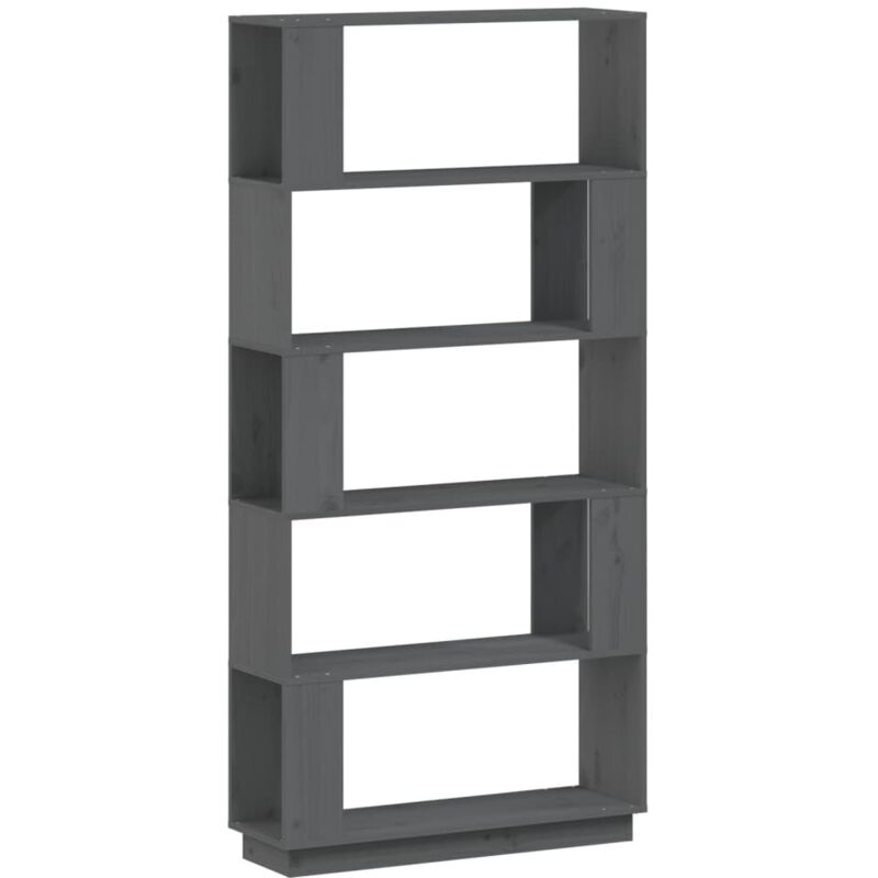 Bibliothèque/Séparateur de pièce Gris 80x25x163,5 cm Pin massif Vidaxl