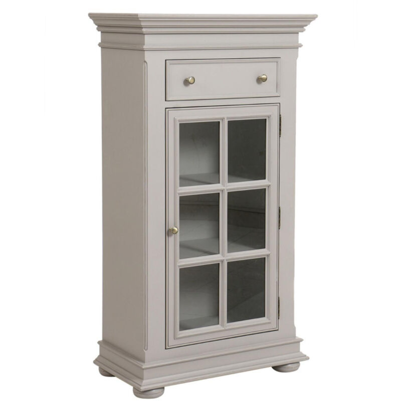 Decoration D ’ Autrefois - Bibus 1 porte vitrée - Bois-MDF - Blanc - Interior's