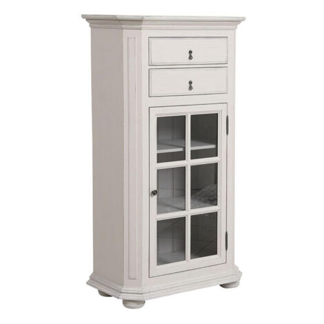 Bibus 1 porte vitrée - MDF - Blanc - Interior's