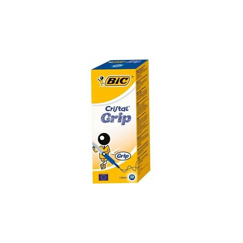 

Genérica - Bic bolgrafo cristal grip original azul caja -20u-