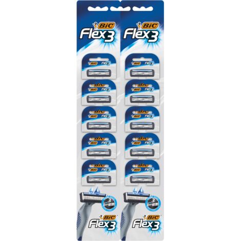 BIC Flex 3: 3-Klingen-Rasierer, 10-teilig – präzise Rasur