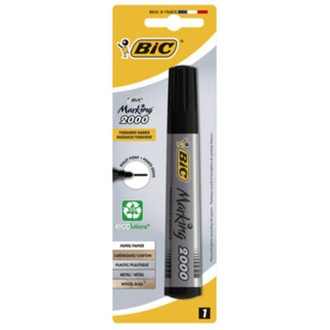 BIC Marking 2000 ECOlutions Permanentmarker schwarz runde Spitze Blister 1 Stück