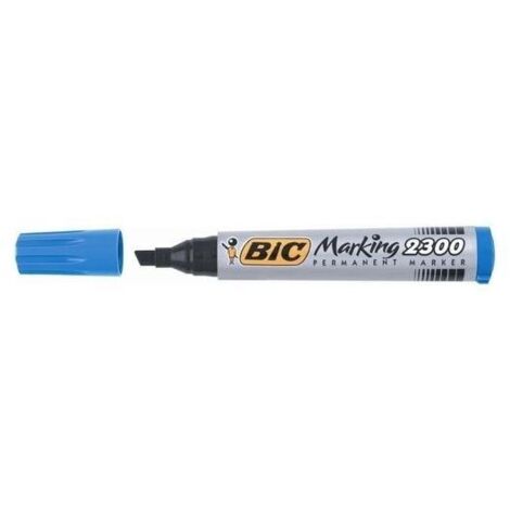 BIC Marking 2300 marqueur indélébile Pointe biseautée Bleu 12 pièce(s)