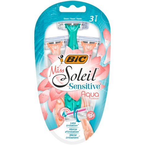 Bic Miss Soleil 3 Sensitive Aqua Colours Rasierer 1 Packung - 3 Stück