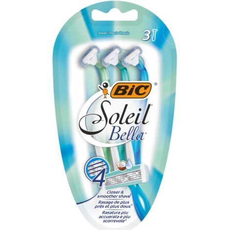 BIC Soleil Bella: 4-Klingen-Rasierer, Rasur ohne Reizungen, 3-tlg.