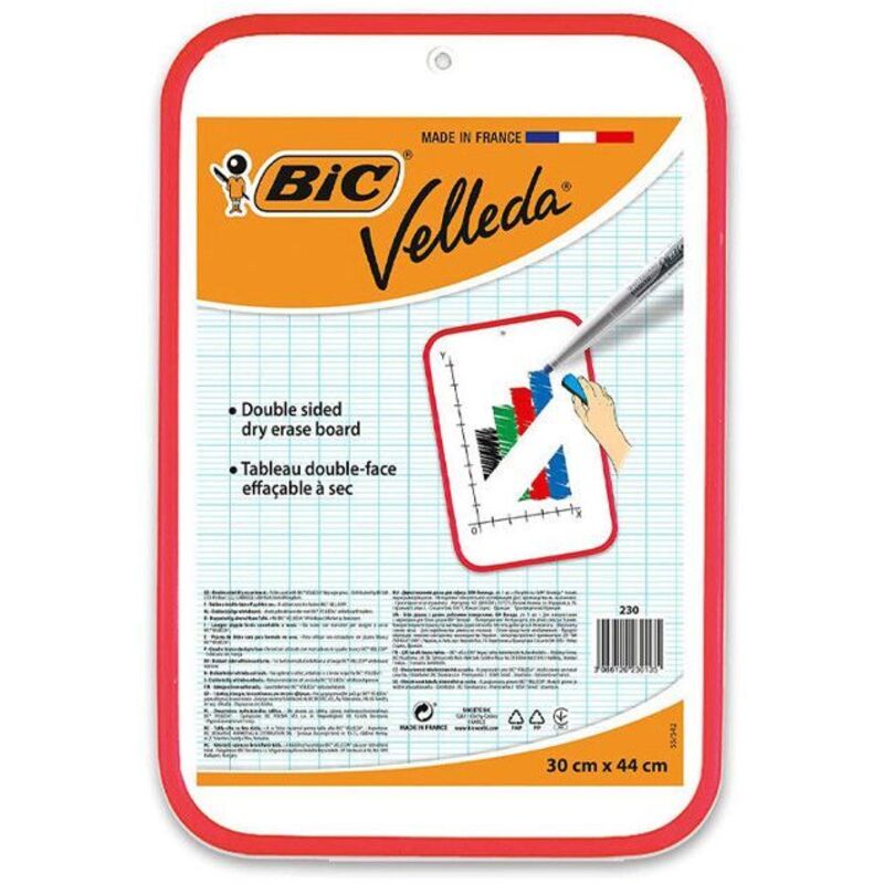 Tableau Effaçable à Sec - BIC - Velleda - 30x44 cm - Rouge - Pack de 1