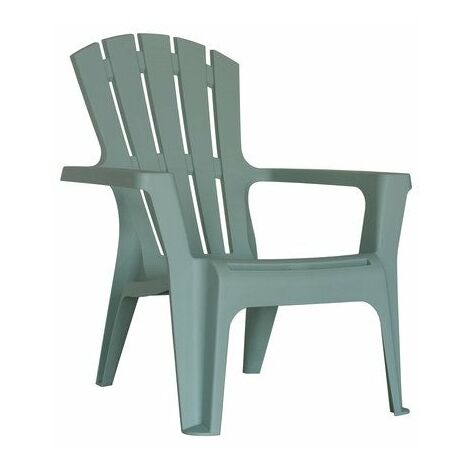 Bica – Fauteuil Adirondack résine injectée vert laguna – Assise confortable pour 1 personne – Montage déjà effectué – Dimensions 80x73x88 cm