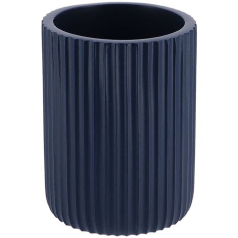 Bicchiere a coste in poliresina - blu navy - Tendance