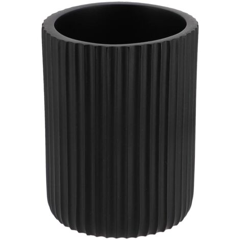 Bicchiere a coste in poliresina - nero - Tendance