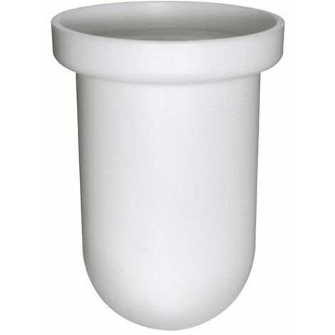 Bicchiere a pennello LOGO in plastica bianca
