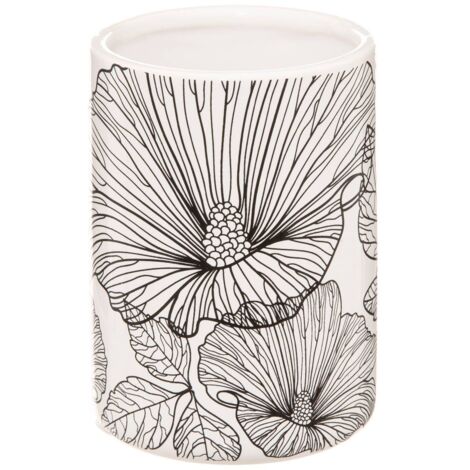 Bicchiere blackflora bianco e nero - 5five