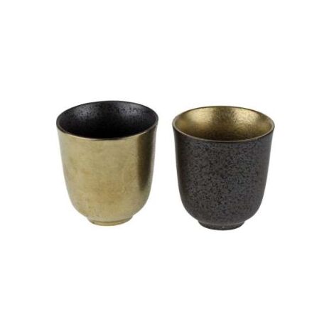 BICCHIERE CEYLON 150ML NERO/ORO COLORE ASSORTITO