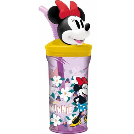 Bicchiere con Cannuccia Minnie Mouse Sunshine 360 ml