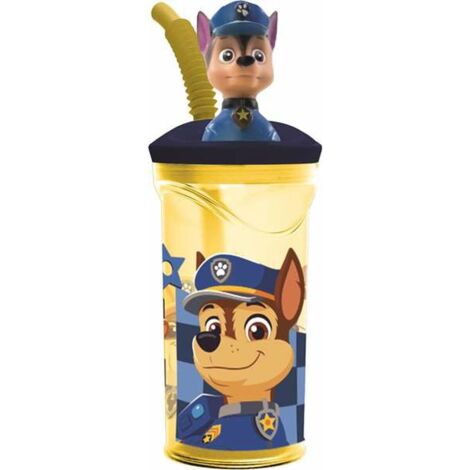 Bicchiere con Cannuccia The Paw Patrol Boy Rescue Pups 360 ml 3D