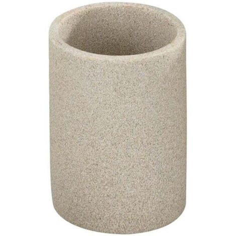 Bicchiere da bagno, portaspazzolino, Vico, poliresina, Ø 7x10 cm, beige